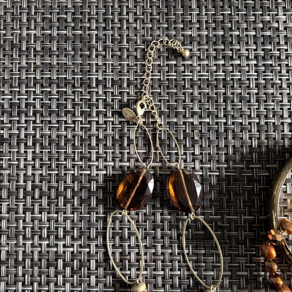 Lia Sophia Brown and Pink Necklace Set - Picture 4 of 4